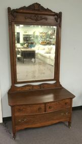 Vintage Oak Low Dresser