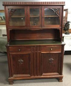 Antique Swiss Hunt Board/Hutch Cabinet