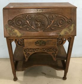 Antique Oak Secretary Desk