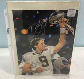 Dree Brees Autograph Super Bowl Photo 8