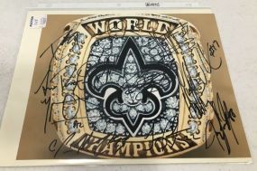 Signed Super Ring Photo by Saints