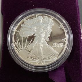 1988 Silver American Eagle One Dollar Coin