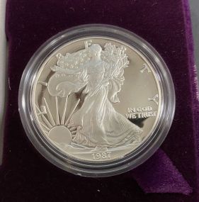 1987 Silver American Eagle One Dollar Coin