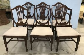 Vintage Mahogany Six Shield Back Dining Chairs