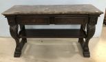Antique Reproduction Carved Wall Console Table