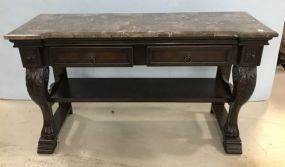 Antique Reproduction Carved Wall Console Table