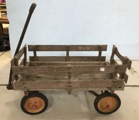 Antique Wood Pull Wagon
