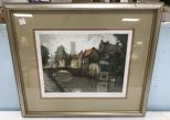 Roger Hebbelink Signed Lithography of European City Scene