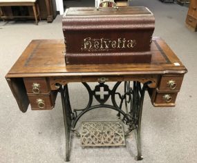 Early 1900's Rare Swiss Helvetia Sewing Machine with Stand