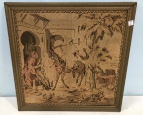 Antique Framed European Tapestry