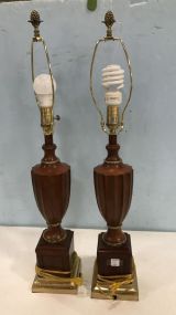 Pair of Antique Reproduction Urn Style Lamps