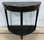 New Half Moon Faux Marble Top Console Table