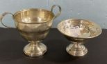Two Weighted Sterling Small Compote and Cup