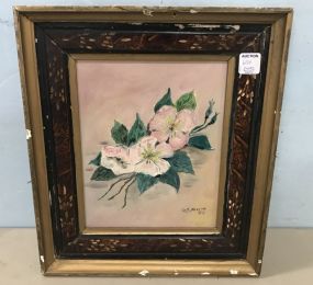 G.S. Moore 1950 Still Life Floral Painting