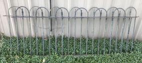Two Vintage Iron Fence Panels