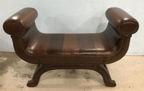 Kirkland's Rounded Faux Leather Bench
