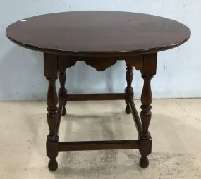 Vintage Round Mahogany Lamp Table