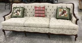 French Style Vintage Three Cushion Sofa