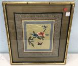 Framed Oriental Silk Panel