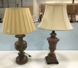 Two New French Style Resin Urn Lamps