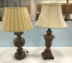 Two New French Style Resin Urn Lamps