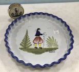 Emily Henry France Pottery Round Dish and Flower Vase