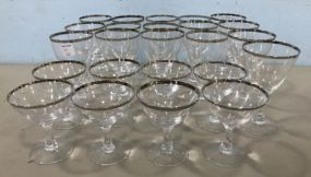 Set of Fostoria Platinum Banded Glasses