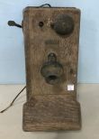 Early 1900's Oak Wall Telephone