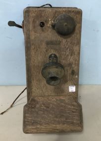Early 1900's Oak Wall Telephone