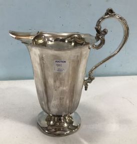 Silver on Copper Water Pitcher