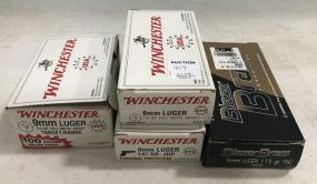 Four Boxes of 9mm Ammo
