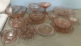 Assorted Pink Collectibles Glassware