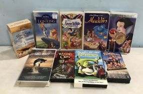 Group of Walt Disney VHS and Others.