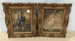 Pair of Vintage English Boy and Girl Prints