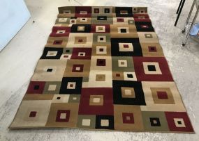 Regal Triple Square Machine Made Rug 5 x 7.3