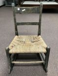 Primitive Style Woven Seat Rocker