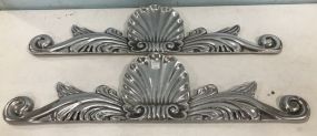 Pair of Metal Shell Style Wall Plaques