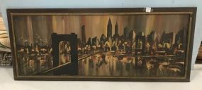 Vintage City Line Framed Print