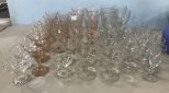 Assorted Group of Glass Stemware