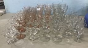 Assorted Group of Glass Stemware