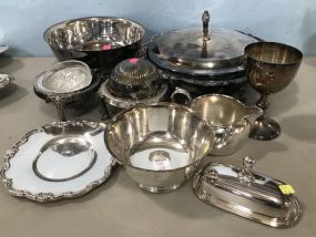 Assorted Group of Silver Plate Serving Pieces
