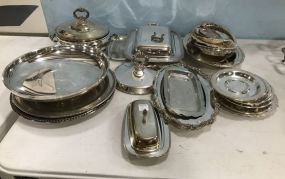 Group of Silver Plate Serving Pieces