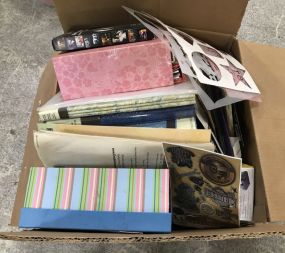 Assorted Box Lot of Home Accessories and Art Supplies