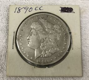 1890 Morgan Silver Dollar CC