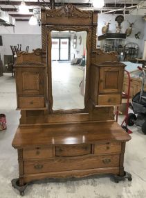 Victorian Style Oak Dresser