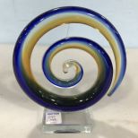 Murano Hand Blown Swirl Modern Abstract Glass