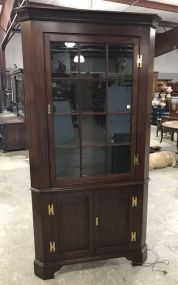 Virginia Galleries Henkel Harris Mahogany Corner Cabinet