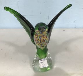 Modern Art Glass Hummingbird