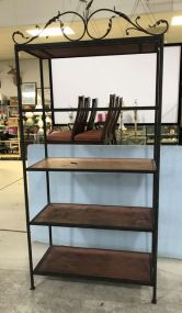 Large Metal and Wood Display Rack