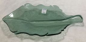 Annieglass Green Leaf Banana  Dish